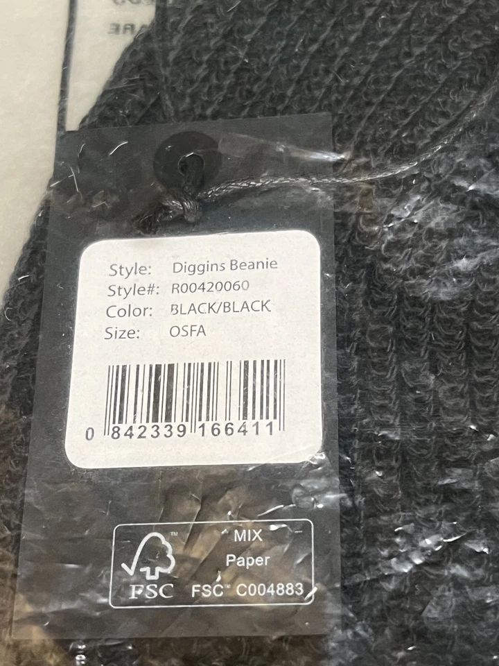 ARMADA gorro de esquí nuevo con etiquetas en embalaje original NEGRO talla única sombrero de esquí Foto 3 de 4