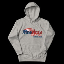 Puerto Rican/American Since 1898 Gray Men's Fleece Pullover Hoodie with Pockets