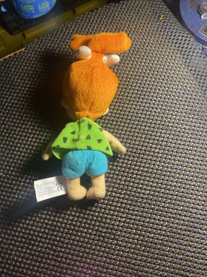Flintstones Beanbag Plush Warner Bros Studio Pebbles, Dino, And Bam Bam - Image 3 of 4