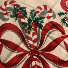 VINTAGE CHRISTMAS PILLOW COVER SHAM CANDY CANES