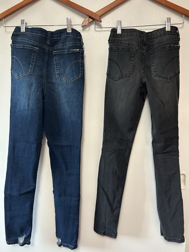 Girls Black and navy skinny jeans, Joe’s, size 12 - Picture 2 of 5