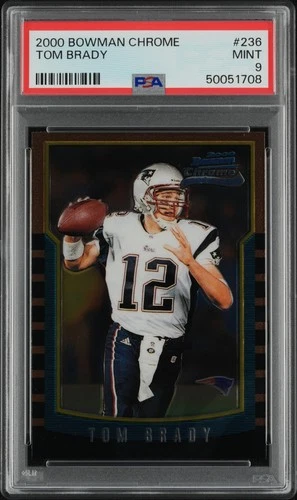 TOM BRADY PSA 9 2000 BOWMAN CHROME #236 ROOKIE CARD RC PATRIOTS MINT 1708