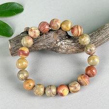 Natural Agate Roung Bead Bracelet/Genuine Gemstone Bracelet