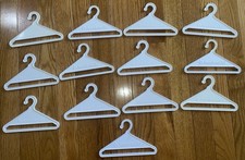 LOT of 13 White Plastic Wardrobe Hangers for American Girl Doll Today 18" Dolls