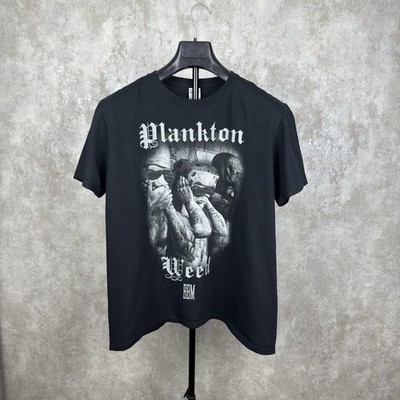 Plankton Weed BBM Vintage T Shirt Black Mens Size L