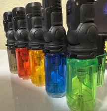 5 Pack Torch Lighter Mini Refillable Butane Lighters Single Jet Flame 45° 