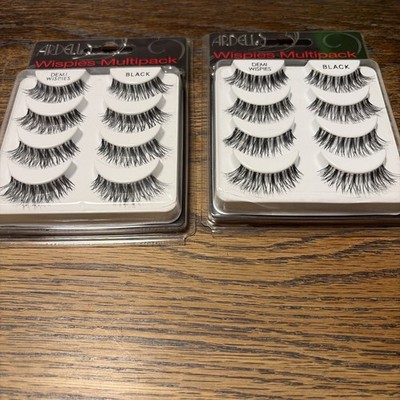 Lot 2 (total 8 Pcs) ARDELL Demi Wispies False Lashes Multipack Black - New