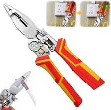 8 In 1 Wire Stripper Wire Stripping Tool with Voltage Tester Cable Cutters New