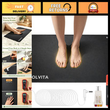 Grounding Mat for Bed Feet - Carbon PU Earthing Pad for Home Use, Stress Relie