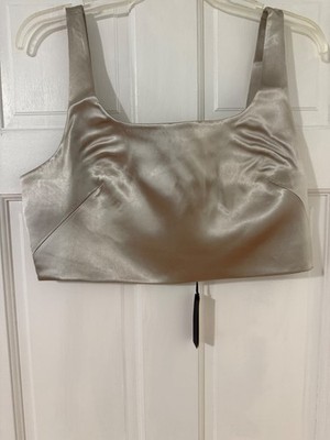 Banana Republic Satin Crop Top Size 18  Champagne color NWT