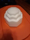 Antique 1920s -1930’s Art Deco Milk Glass Skyscraper Ceiling Light Fixture Globe