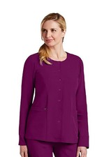 GREYS ANANTOMY SIGNATURE STRETCH SCRUB JACKET IN WINE #2407, IN ALL SIZES, NWT