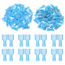 100 Pcs Nylon Spade Connectors Kit, 16-14 Gauge Spade Disconnect Wire