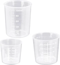 3 Pack Measuring Cup Set, Includes 1 Oz (30 Ml), 2 Oz (60 Ml) and 3.4 Oz (100 Ml