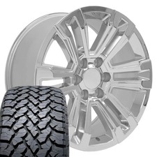 5822 Chrome 20x9 Wheels 27555r20 At Tires Set Fits Chevy Gmc Cadillac 5822 Chrome 20x9 Wheels 27555r20 At Tires Set Fits Chevy Gmc Cadillac