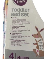 Parents Choice Toddler Bed Set 4-Piece Mermaid Comforter Set for Girls Purple