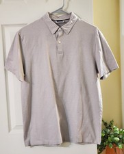  CHARLES TYRWHITT Medium Sz.Polo Shirt  Short Sleeve  100 Cotton  Solid Gray  NICE 
