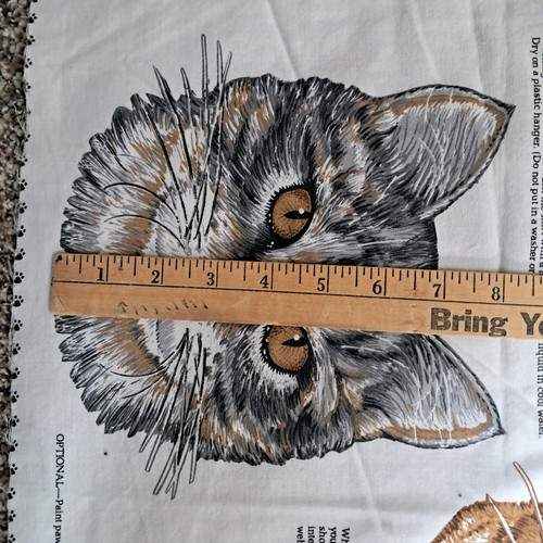 Tabby Cats Orange Gray Grey Appliques Panel VIP Cranston Kitty Feline Cut N Sew - Picture 19 of 20