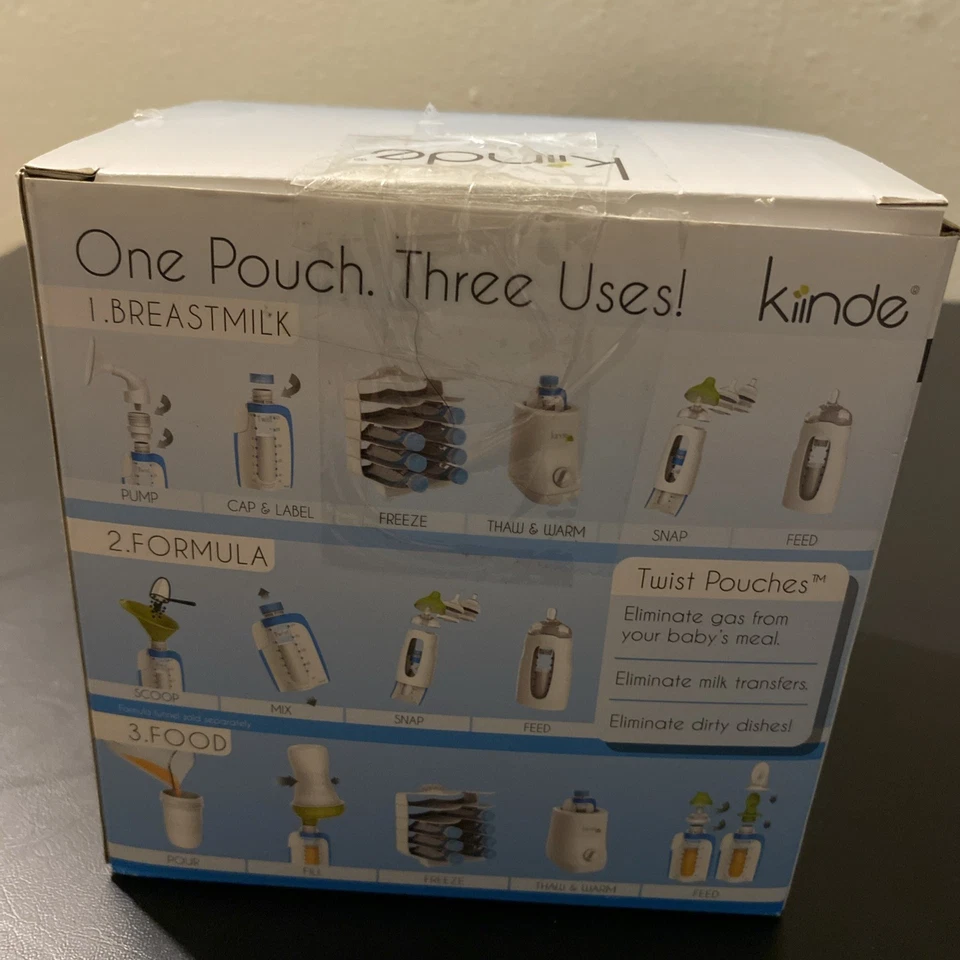 Bolsas de almacenamiento de leche materna de alimentación directa Kiinde Twist Pouch, 6 oz 40 quilates Foto 4 de 4