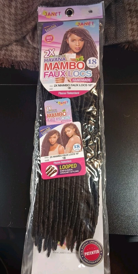 Janet Collection Havana Mambo Faux Locs Handmade 18" - 2X Value Pack, Color 1B - Image 2 of 4