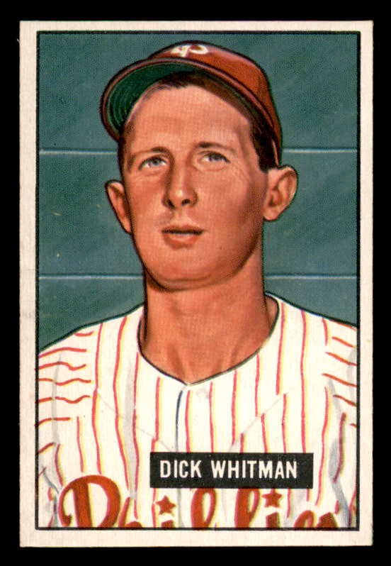 1951 BOWMAN #221 DICK WHITMAN PHILLIES EX-MT SET BREAK 557049 (KYCARDS)