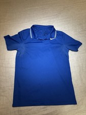 Nike Dri-FIT Youth Polo Shirt Blue Short Sleeve Athletic Golf Top