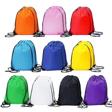 20 Pcs Drawstring Backpack Bulk Draw String Bags Cinch Polyester Bag for Gym ...