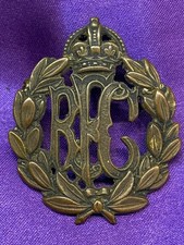 Genuine WW1 RFC The Royal Flying Corps GM Cap Badge w/lugs