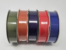 Lot Offray Grosgrain Polyester Craft Ribbon 7/8" x 20 YDS Rolls Spools Vintage