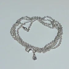 Genuine Pandora Silver Classic Cable Chain Necklace 75cm Adjustable Retired