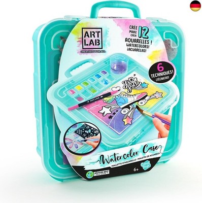 Canal Toys - Art Lab - Aquarell-Set im Koffer - 12 Farben & 6 Maltechniken