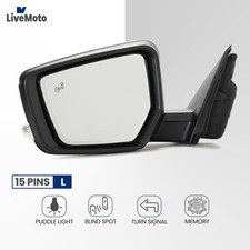 For 2014-2020 Chevy Impala Left Side Mirror Wturn Signal W Blind Spot 15 Pins