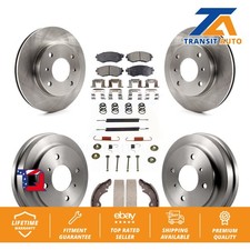 Front Rear Brake Rotor Ceramic Pad & Drum Kit (7Pc) For 02-06 Nissan Sentra 1.8L