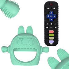 Teething Toys 3-18 Months Baby Teether Toy Toddler Remote Teether for Babies Sil