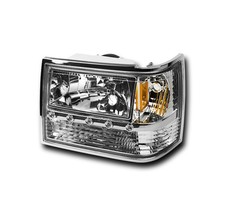 For 1993-1998 Jeep Grand Cherokee Led Bar Headlight Headlamp Chrome Driver Left