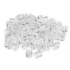 160pcs Clothes Hanger Markers L Size Tags Fit 3.5mm Rod Garment Transparent