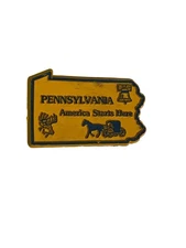 Vintage 1970S Pennsylvania America Starts Here Rubber Refrigerator Magnet