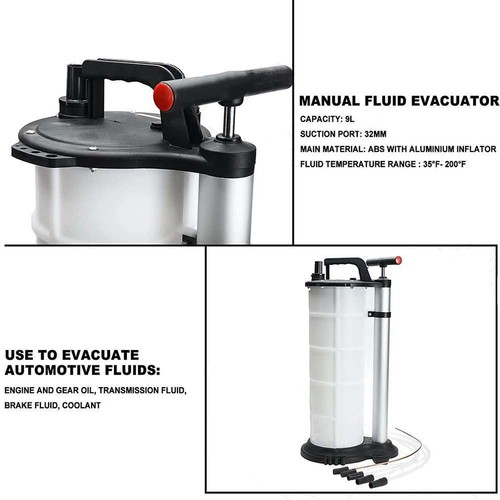 9L Waste Oil Fluid Suction Manual Extractor Pump Vacuum Fuel Car Boat Transfer - Picture 8 of 11