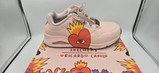 Skechers Uno SR Flaming Heart Shoes Womens Size 6.5 Pink Ricardo Cavolo 108293