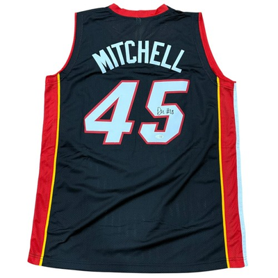 #ad #ad Davion Mitchell Autographed Miami Black #45 Custom Jersey JSA $125.00