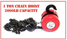 1 Ton Heavy Duty Chain Hoist 2000LBS Lift Hoist Puller Block Hand Tool Winch NEW