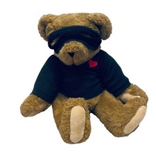 Vermont Teddy Bear Company Fully Jointed Heart Shirt Mask 16" Vtg 1995 Plush