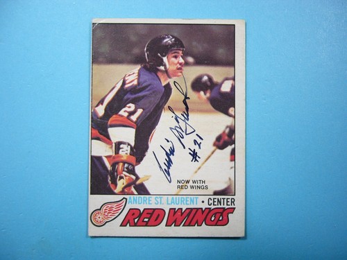 1977/78 O-PEE-CHEE NHL HOCKEY CARD 171 ANDRE ST. LAURENT VGEX AUTO ...