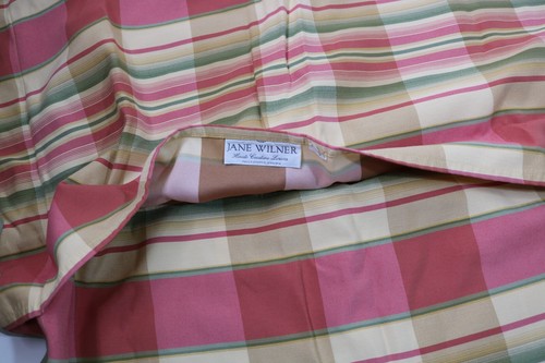 Jane Wilner Haute Couture Linens Euro Sham Green Rose Pink 25"x25" - Picture 7 of 7