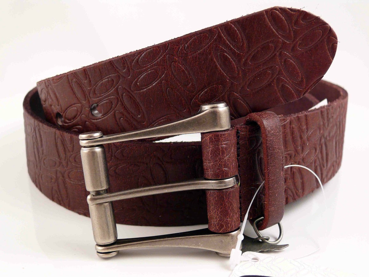 OAKLEY UNISEX GENUINE REAL LEATHER BELT SIZE M BROWN RRP$79