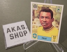 Pele No. 38 Brazil 1970 Stickers Panini World Cup Story Sonric's 1990 Mexico 70