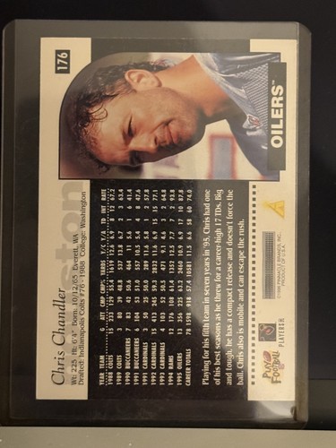 Chris Chandler 1996 Score Card #176 Autographed no COA - Picture 4 of 4