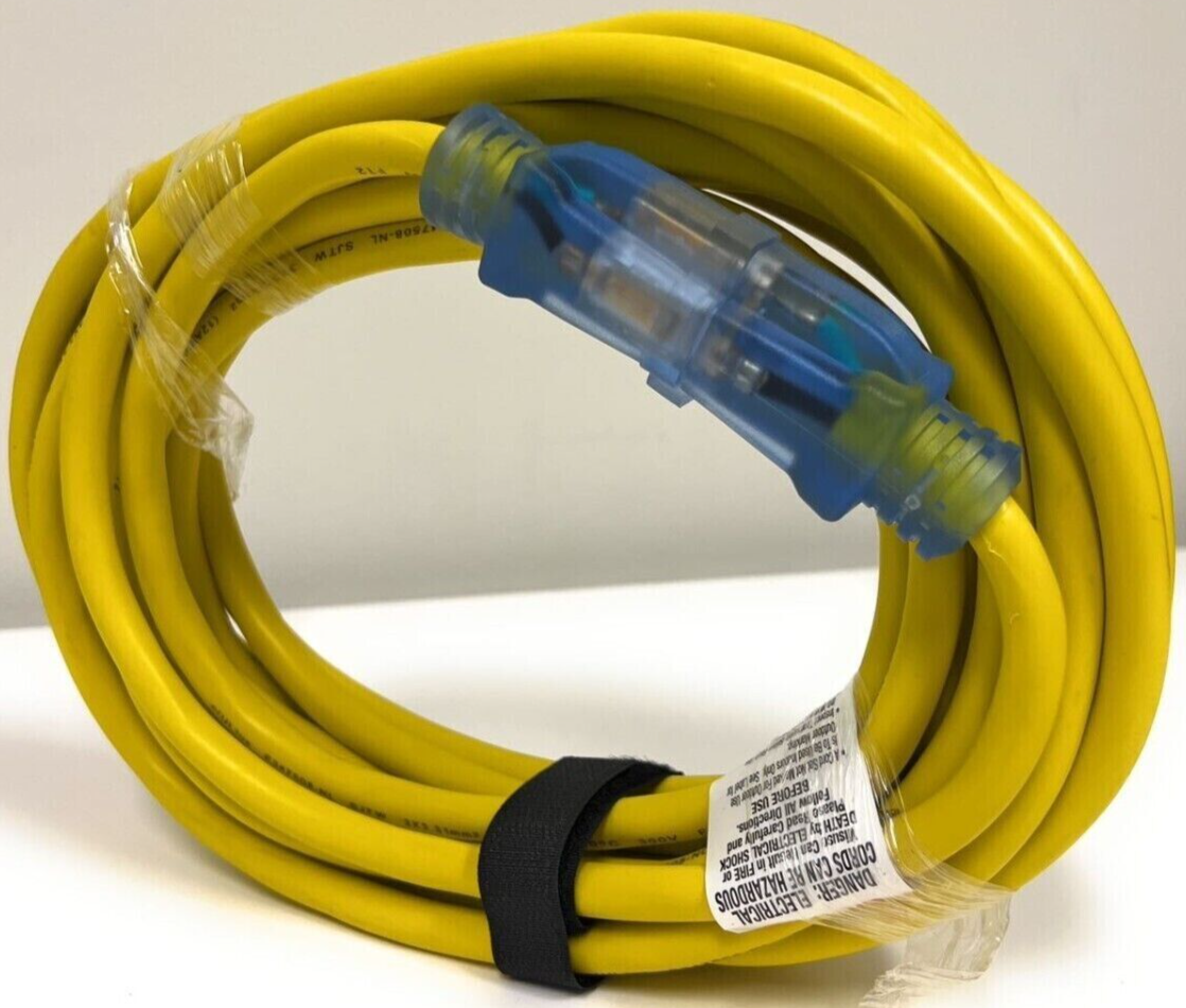 Prime 25 ft Wire & Cable Heavy Duty Extension Cords 12/3 SJTW 15A Prime 25 ft Wire & Cable Heavy Duty Extension Cords 12/3 SJTW 15A