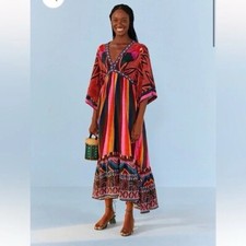 FARM RIO Macaw Show Maxi Dress (Retail $295) - Medium, New Without Tags