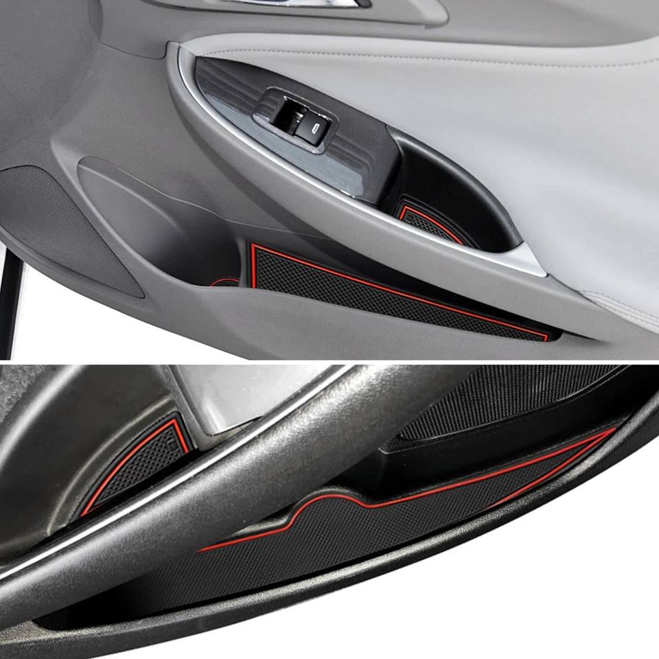 Auovo for Chevrolet Chevy Malibu 2017-2023 Center Cup Holder Inserts Door Mats - Image 3 of 4